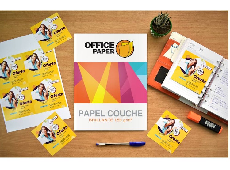 Ripley - PAPEL COUCHE OFFICE PAPER 150G 25 HOJAS