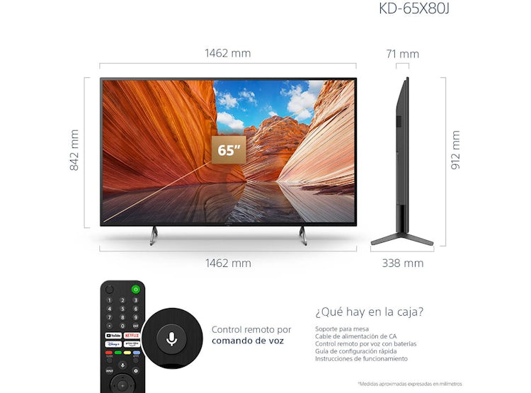 Televisor 65 4K UHD Sony KD-65X80J Google TV Smart TV