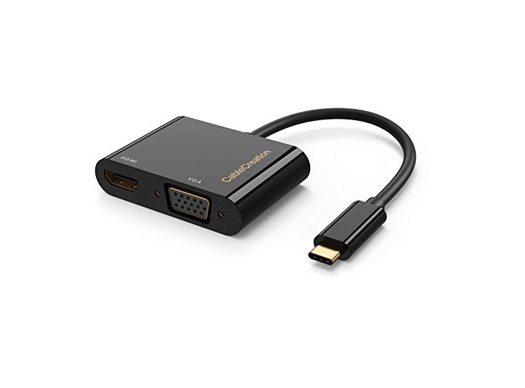 Relativamente Ejecución Apoyarse Ripley - ADAPTADOR USB C A HDMI + VGA CABLECREATION ADAPTADOR USB TIPO C  (COMPATIBLE CON THUNDERBOLT 3) A HDMI 4K + VGA