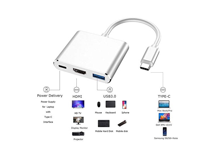 Ripley - ADAPTADOR USB-C A HDMI (COMPATIBLE CON 4K/60HZ)–TYPE- C