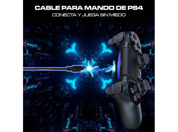 Ripley - CABLE PARA CARGAR MANDO PS4 DE 1.8 METROS CARGA RÁPIDA