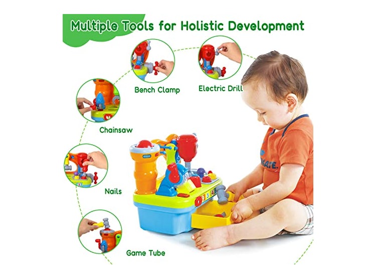 Juguetes para niño de 1 año, banco de trabajo musical multifunción 9 en 1,  juguetes para niños de 1 año o más, juguetes para niños de 1 año, juguetes