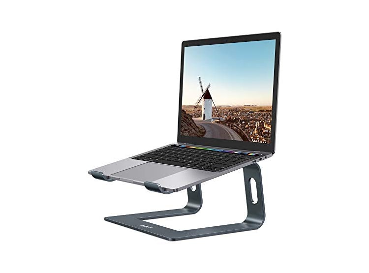Soporte para portátil Nulaxy, soporte ergonómico de aluminio para  computadora portátil, soporte vertical desmontable para portátil compatible  con portátiles MacBook Air Pro, Dell XPS, HP, Lenovo y más de 10 a 15,6  pulgadas